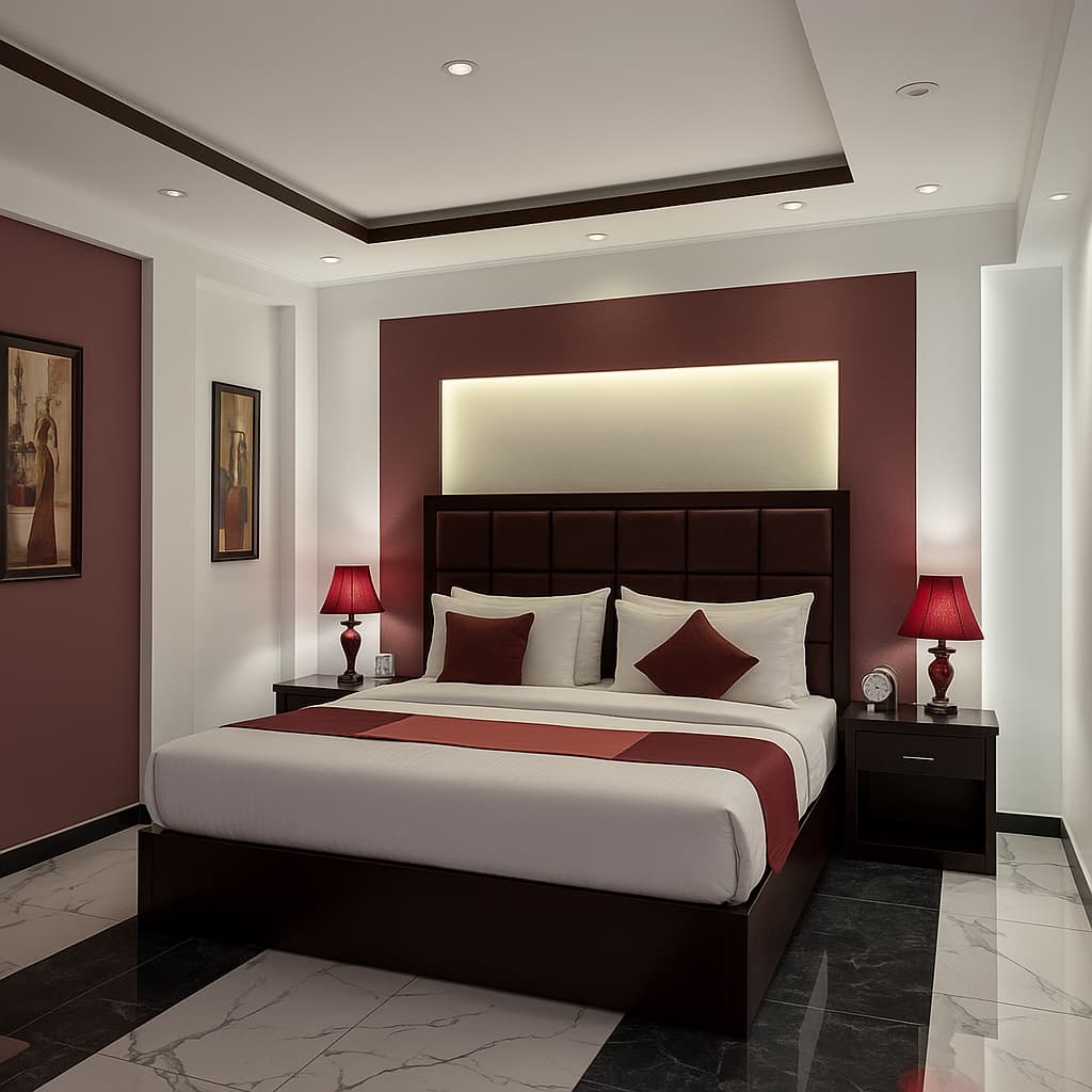 Belmont Deluxe Room — elegant interiors luxury hotel Naran Pakistan